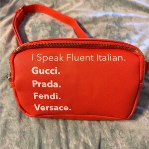 Orange funny Fanny pack